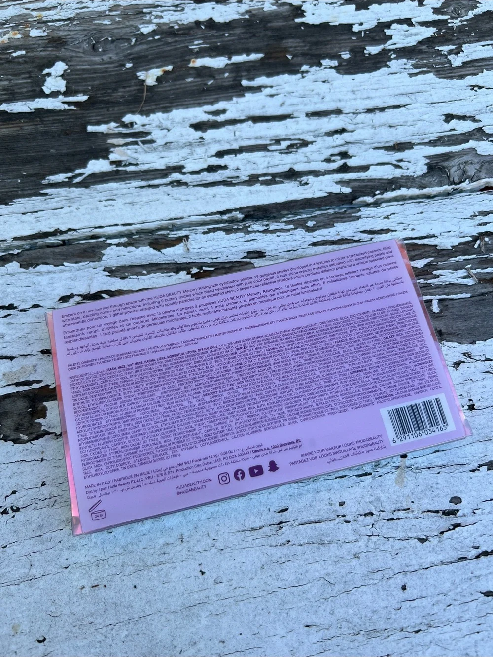 HUDA BEAUTY Mercury Retrograde Eyeshadow Palette - Pink & Purple Hues